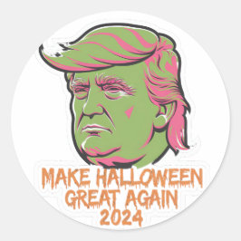 Gör Halloween Underbart igen 2024 till en symbol Runt Klistermärke