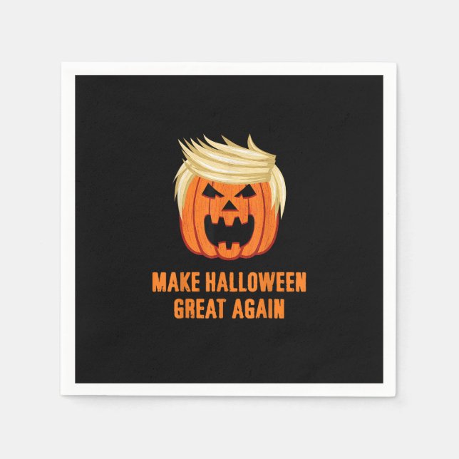 Gör Halloween Underbart igen, roligt Trumpkin - Ba Pappersservett (Framsidan)