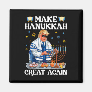 Gör Hanukkah Stort Igen Trump Judisk Ful Chanuk Magnet