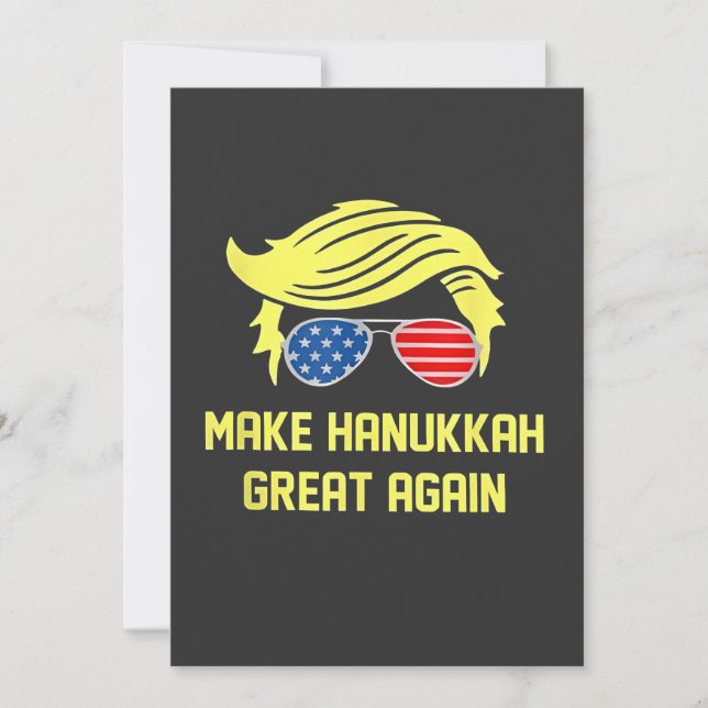Gör Hanukkah Stort Igen Trump Judisk  Inbjudningar (Framsida)