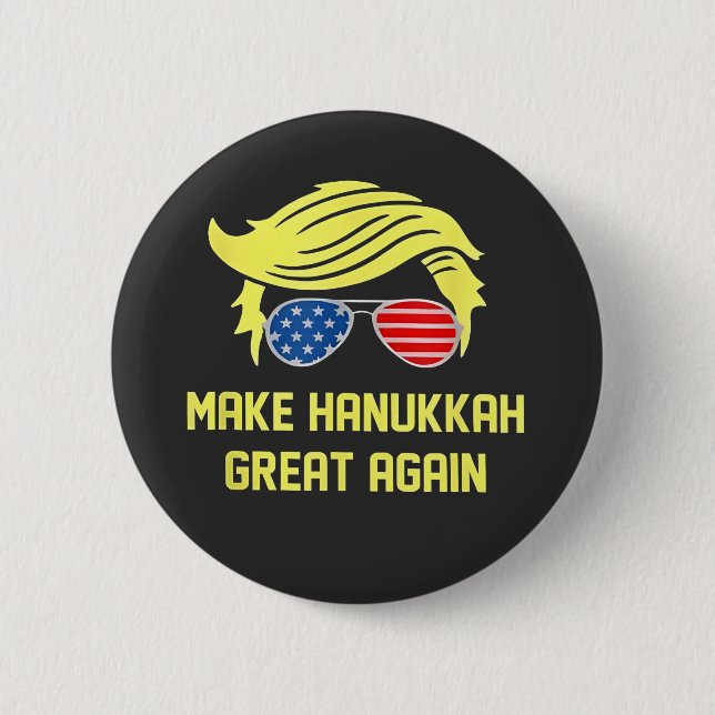 Gör Hanukkah Stort Igen Trump Judisk  Knapp (Framsida)