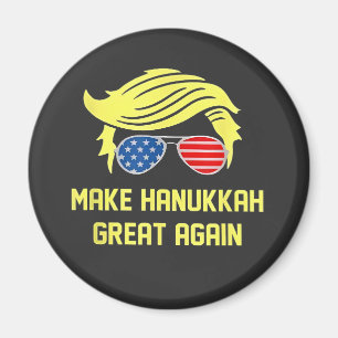 Gör Hanukkah Stort Igen Trump Judisk Magnet