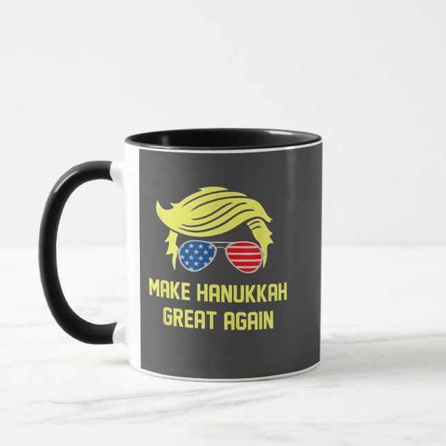 Gör Hanukkah Stort Igen Trump Judisk  Mugg (Vänster)