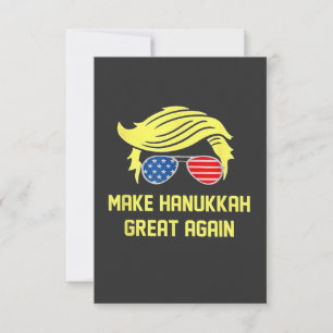 Gör Hanukkah Stort Igen Trump Judisk Tack Kort