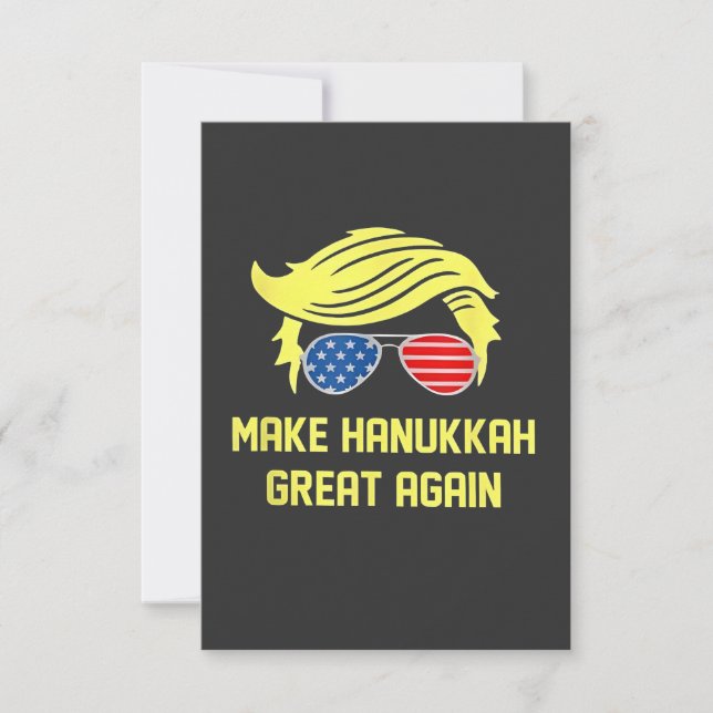 Gör Hanukkah Stort Igen Trump Judisk  Tack Kort (Framsida)