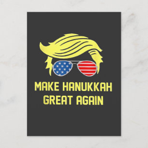 Gör Hanukkah Stort Igen Trump Judisk Vykort
