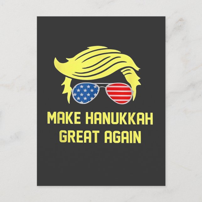 Gör Hanukkah Stort Igen Trump Judisk  Vykort (Framsida)
