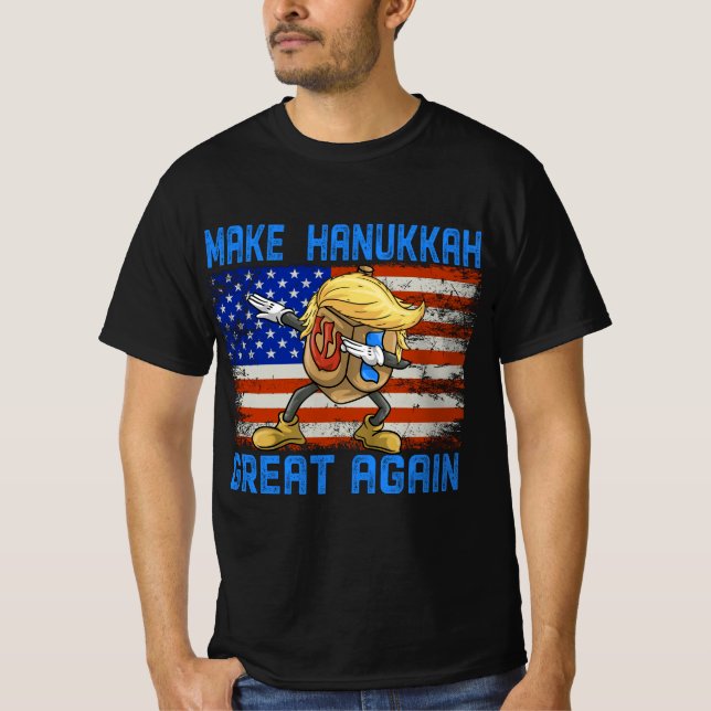 Gör Hanukkah Underbar igen, roligt Chanukah T Shirt (Framsida)