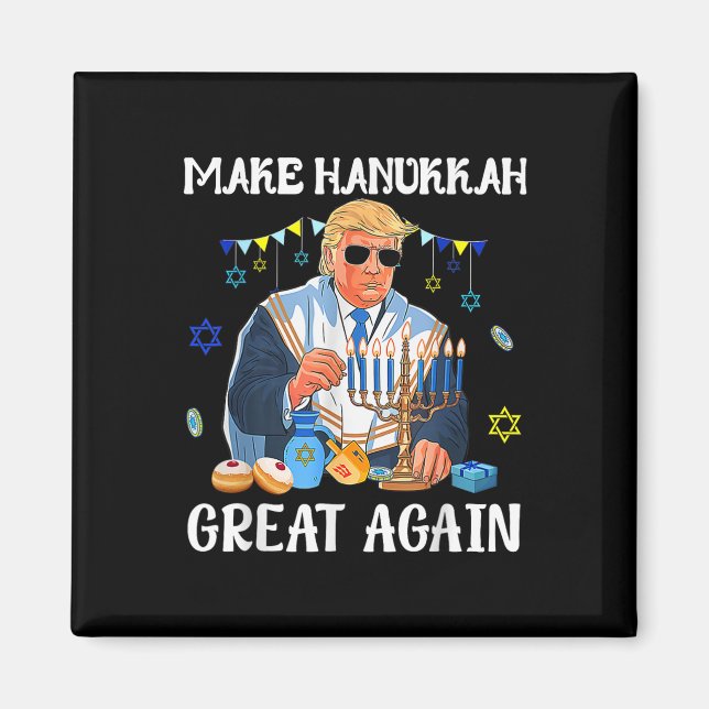 Gör Hanukkah Underbar igen till jude Ugly Chanukah Magnet (Framsidan)