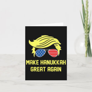 Gör Hanukkah Underbar igen Trump 47 Hanukkah Mirac Kort