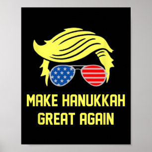 Gör Hanukkah Underbar igen Trump 47 Hanukkah Mirac Poster