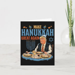 Gör Hanukkah Underbar igen Trump Chanukkah Jewish Kort