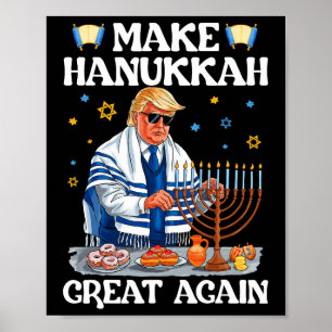 Gör Hanukkah Underbar igen Trump Jewish Ugly Chanu Poster