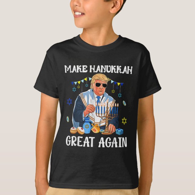 Gör Hanukkah Underbar igen Trumpy Jewish Ugly T Shirt (Framsida)