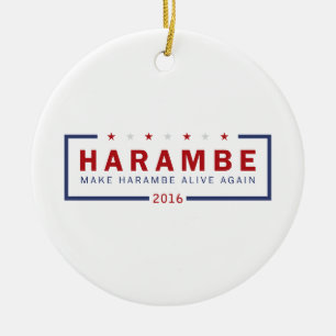 Gör Harambe vid liv igen Julgransprydnad Keramik