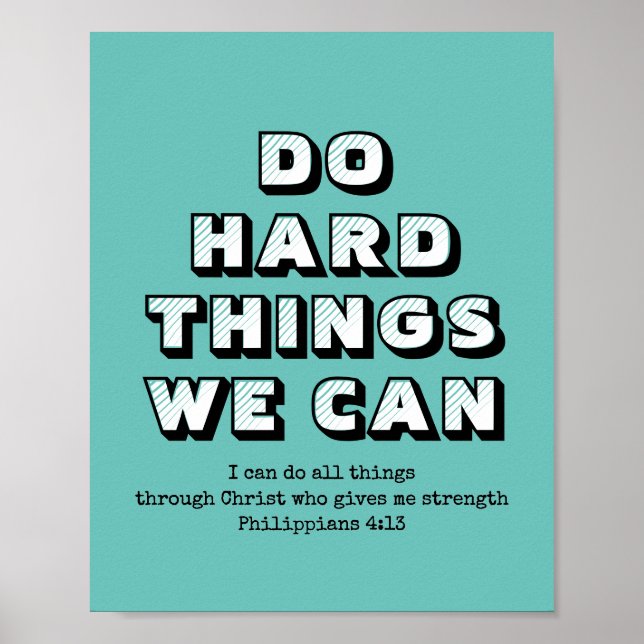 GÖR HARD SAK VI KAN | Motiverande kristen Poster (Framsidan)