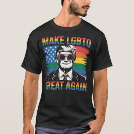 "GÖR HBTQ STOR IGEN" Satirisk Trump Pride T-Shirt
