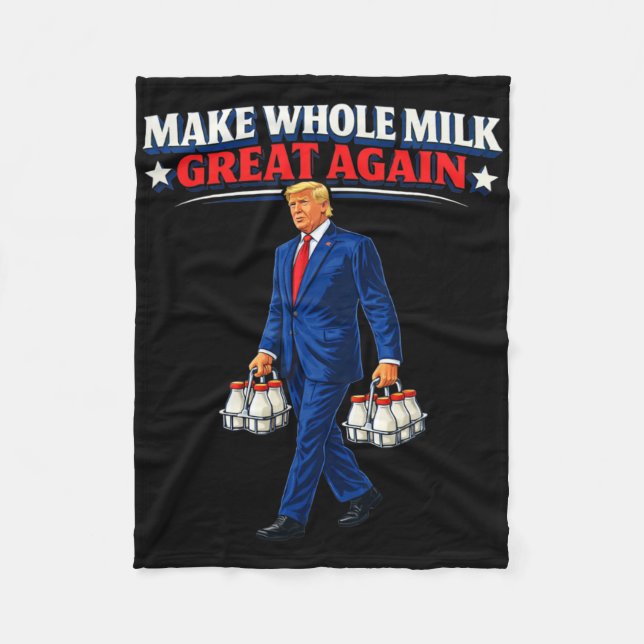 Gör helmjölk bra igen Trump _1 Fleecefilt (Framsidan)