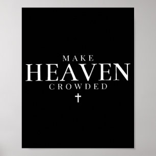 Gör himlen trång kors minimalistisk kristen rel poster