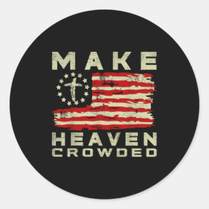 Gör himlen trång kristen tro bibel amerikansk flag runt klistermärke