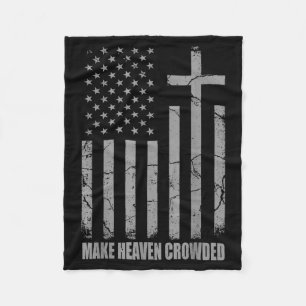 Gör himlen trång USA Amerikansk flagga Patriotisk Fleecefilt