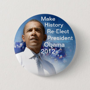 Gör historia denUtvalda presidenten Obama 2012 Knapp