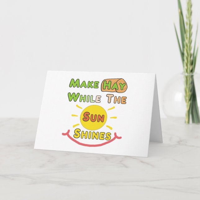 Gör hö medan Sol shines Kort (Framsida)