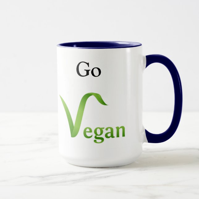 Gör Högerna Sak! Gå Vegan Ringer Mugg (Höger)