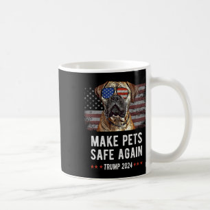 Gör husdjur säkra igen Bullmastiff Hund Trump Kaffemugg
