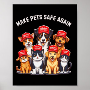 Gör husdjur säkra igen rolig Trump-val Poster