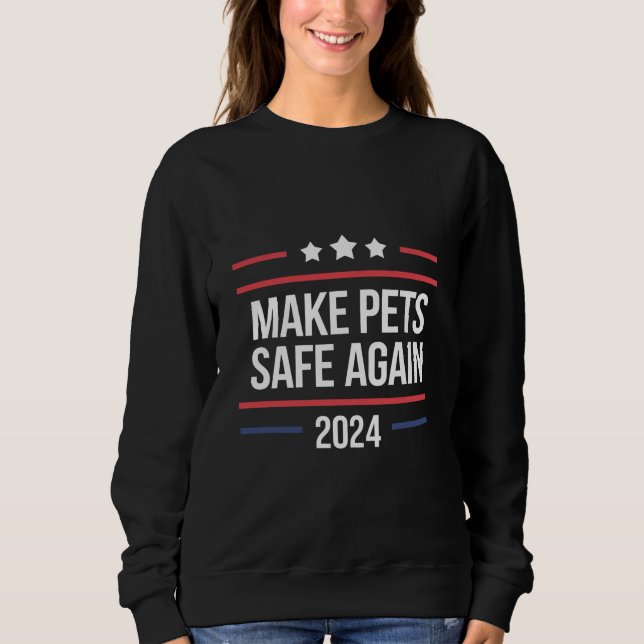 Gör husdjur säkra igen Roligt medvetande om husdju T Shirt (Framsida)