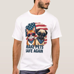 Gör husdjur Säkra igen till Trump Cat Hundar T Shirt