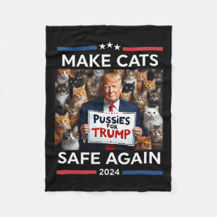 Gör husdjur Säkra igen Trump 2024 Spara våra husdj Fleecefilt