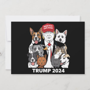 Gör husdjur Säkra igen Trump 2024 Spara våra husdj Inbjudningar