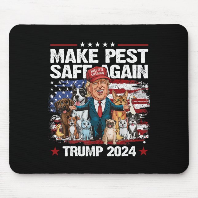 Gör husdjur Säkra igen Trump 2024 Spara våra husdj Musmatta (Framsidan)