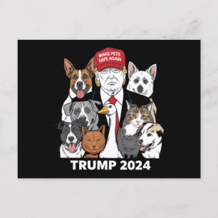 Gör husdjur Säkra igen Trump 2024 Spara våra husdj Vykort
