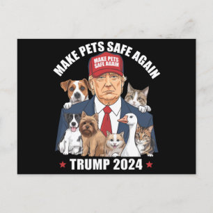 Gör husdjur säkra igen Trump 2024 Spara våra husdj Vykort