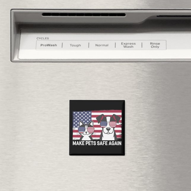 Gör husdjur säkra igen Trump Harris debatt 2024 Magnet (In Situ (Dishwasher))