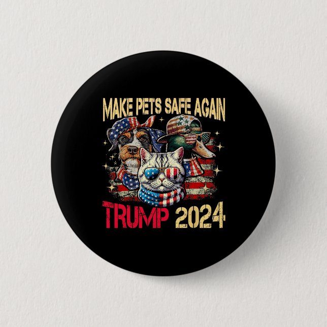 Gör husdjur säkra igen Trump Harris debatt äter Th Knapp (Framsida)
