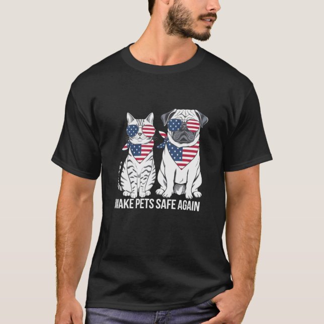 Gör husdjur säkra igen Trump Harris debatt hundar  T Shirt (Framsida)