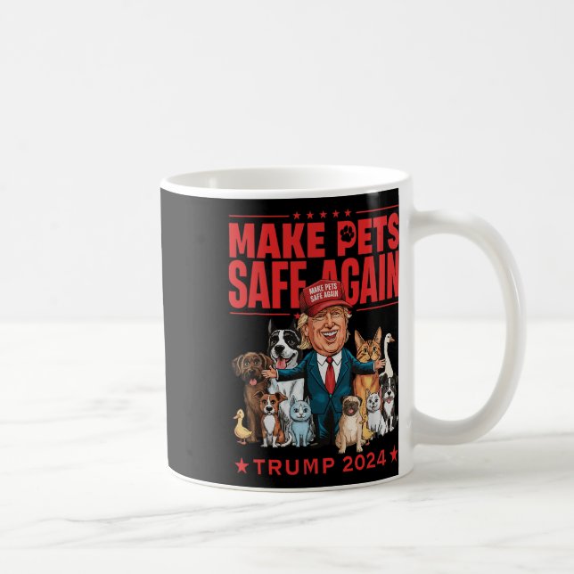 Gör husdjur Säkra igen Trump Mega 2024 Spara våra  Kaffemugg (Höger)