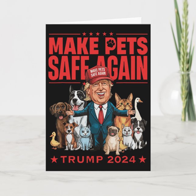 Gör husdjur säkra igen Trump Mega 2024 Spara våra  Kort (Framsida)
