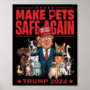 Gör husdjur säkra igen Trump Mega Spara Våra Husdj Poster