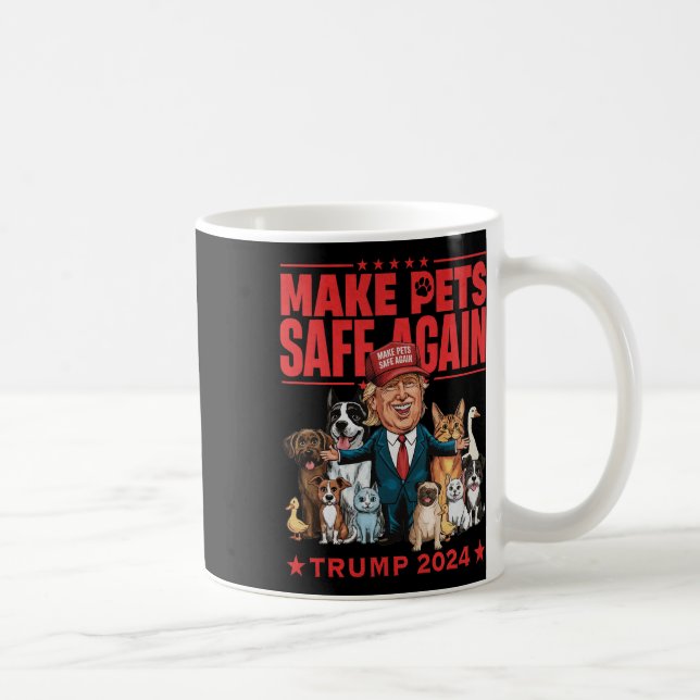 Gör husdjur säkra igen Trump Rädda våra husdjur 5  Kaffemugg (Höger)