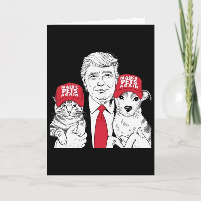 Gör husdjur säkra igen val mega Trump rolig debatt Kort (Framsida)