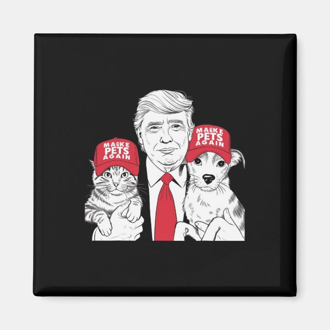 Gör husdjur säkra igen val Mega Trump Roligt debat Magnet (Framsidan)