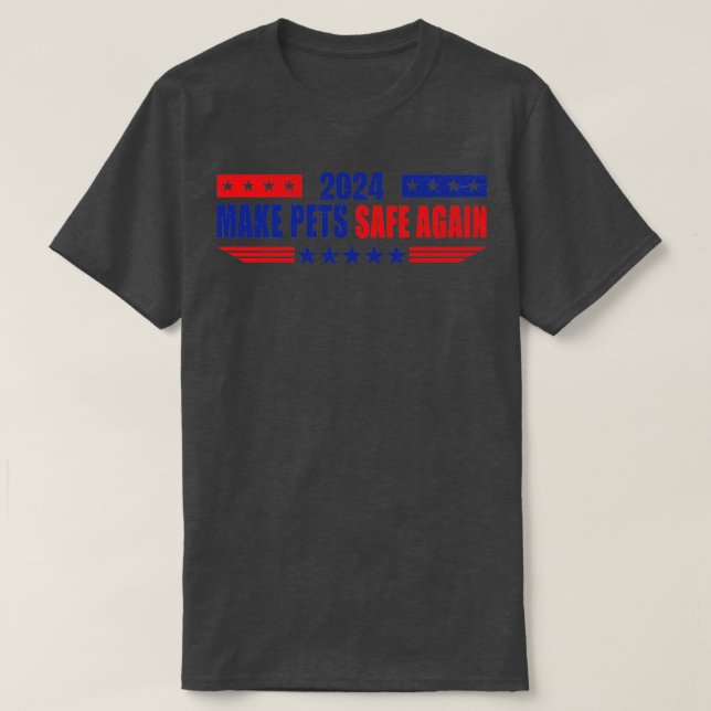 gör husdjur säkra mot lustigt val 1 t shirt (Design framsida)