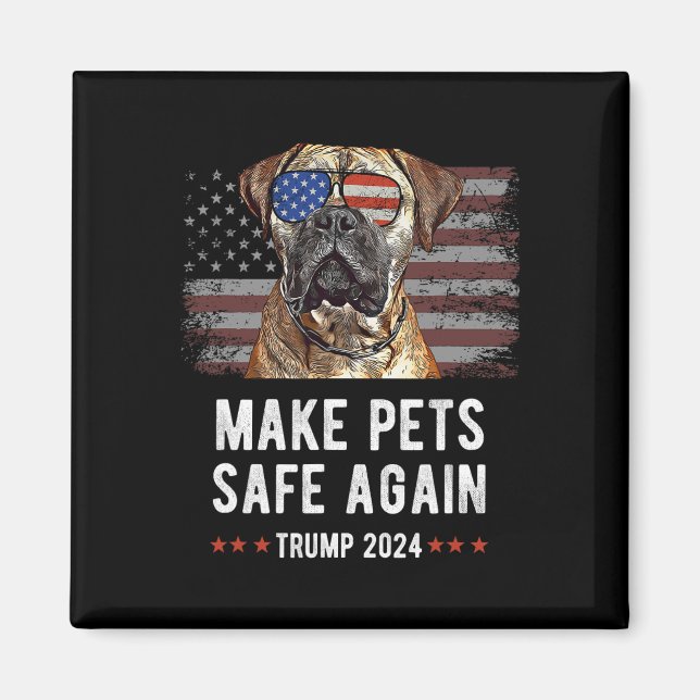 Gör Husdjur Stora Igen Bullmastiff Hund Trump Magnet (Framsidan)