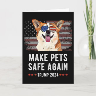 Gör Husdjur Stora Igen Corgi Hund Trump 2024  Kort