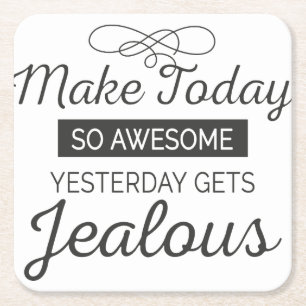 Gör i dag det enorma motivational citationsteckne underlägg papper kvadrat